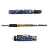 Excellent PARKER fountain pen Duo Fold Marble Blue International Navy Black Gold 18K mens Used