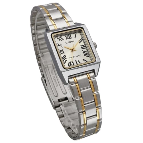 CASIO Standard Quartz Women's Watch LTP-V007SG-9B Silver and Gold Metal Band Overseas Model