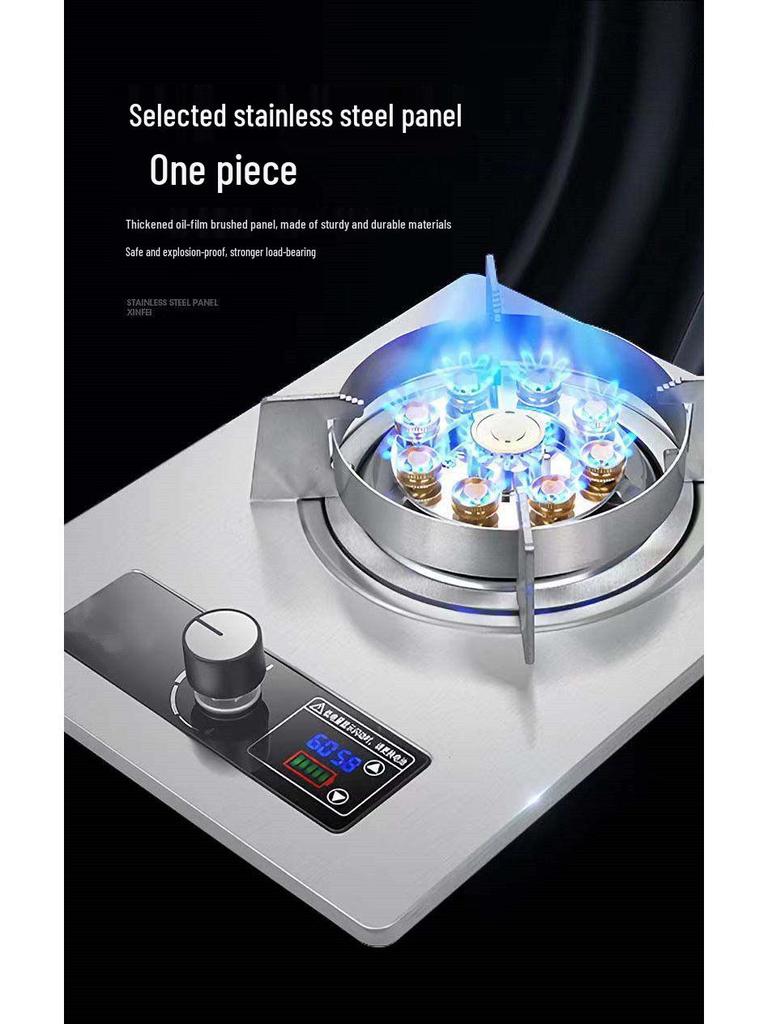 Charming Chef High-Power Natural Gas Single Burner Stove - Nine-Cavity Efficient Fire Dual-Use Hob