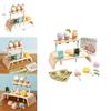 Деревянная Имитация Полки для Мороженого Детская Головоломка Интерактивная Игрушка Для Творческой Ролевой Игры
