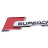 Qicarkey 3 Pcs Metal Supercharger Emblem 3D Logo Letter Auto Badge Decal Car Rear
