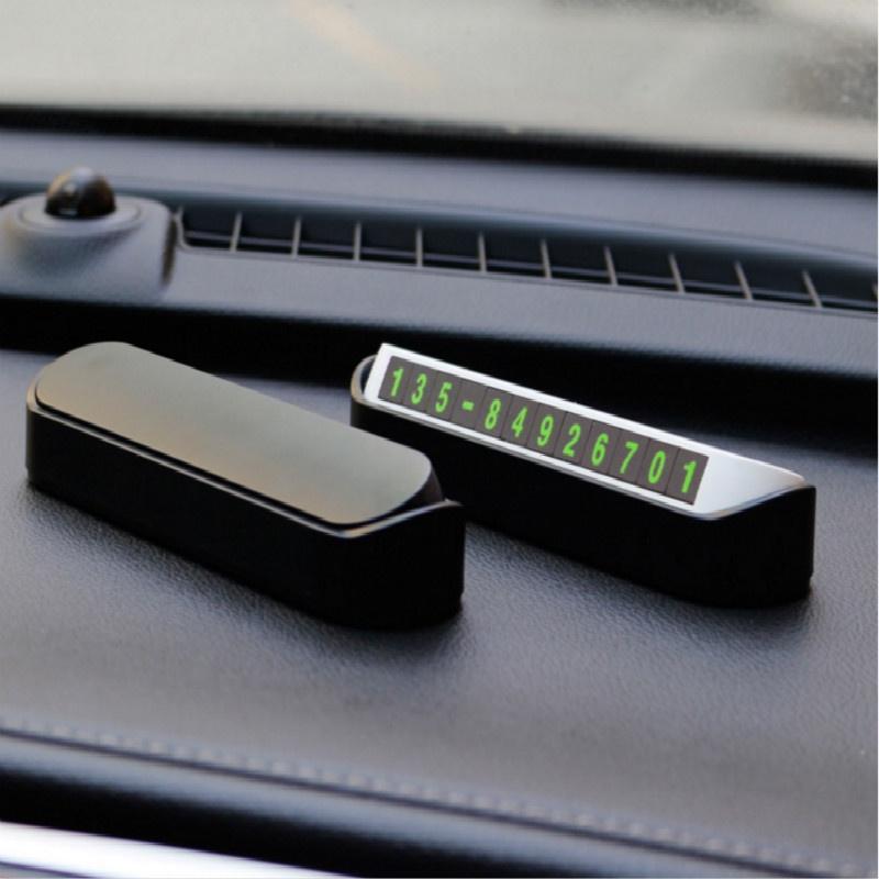 Временный знак остановки автомобиля Номер парковки автомобиля Серебристый ABS Телефонная карта определения местонахождения автомобиля