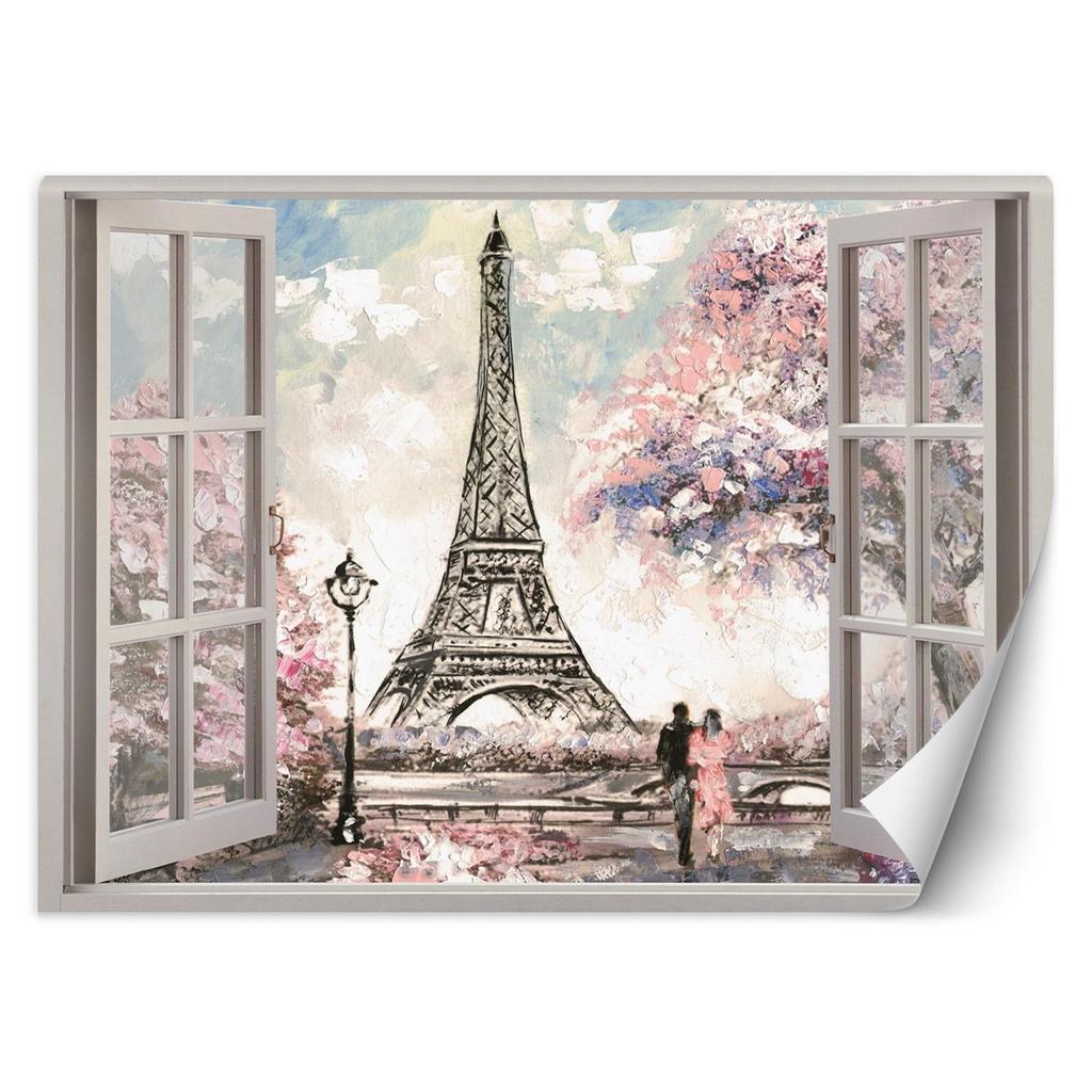 Wallpaper Window View Eiffel Tower Paris France