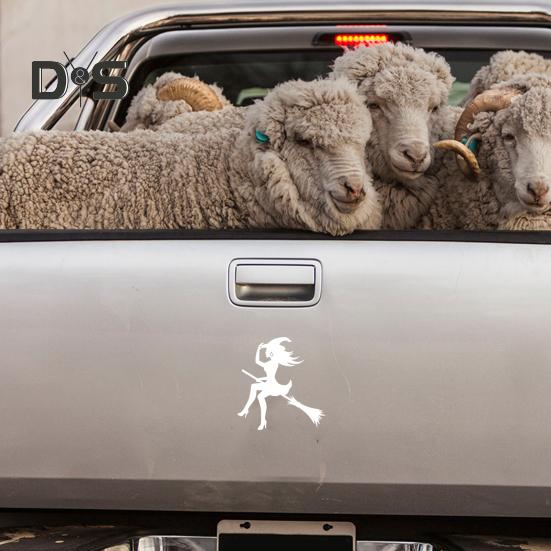 Хэллоуин ведьма автомобиль наклейка летающая метла устойчивая к атмосферным воздействиям самоклеящаяся авто внедорожник мотоцикл окно автомобиля украшение стены кузова девушки сделка автомобиль