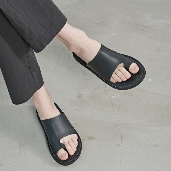 Miami Project MF S2012 Eger Минимальные кожаные тапочки Vanta Black-S2012