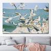 Настенные картины с изображением летящей чайки Художественные чайки Картина с изображением морских пейзажей Постеры и принты с изображением неба для декора гостиной