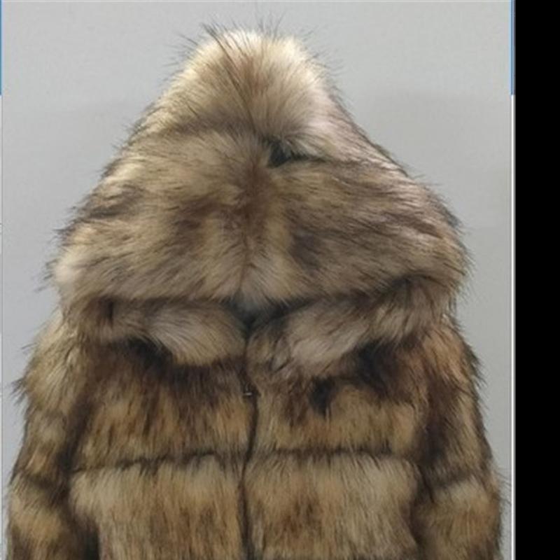 Women's Autumn And Winter Short Imitation Fur Coat Long-sleeved Patchwork Jacket Fashion Warm Hooded Jacket