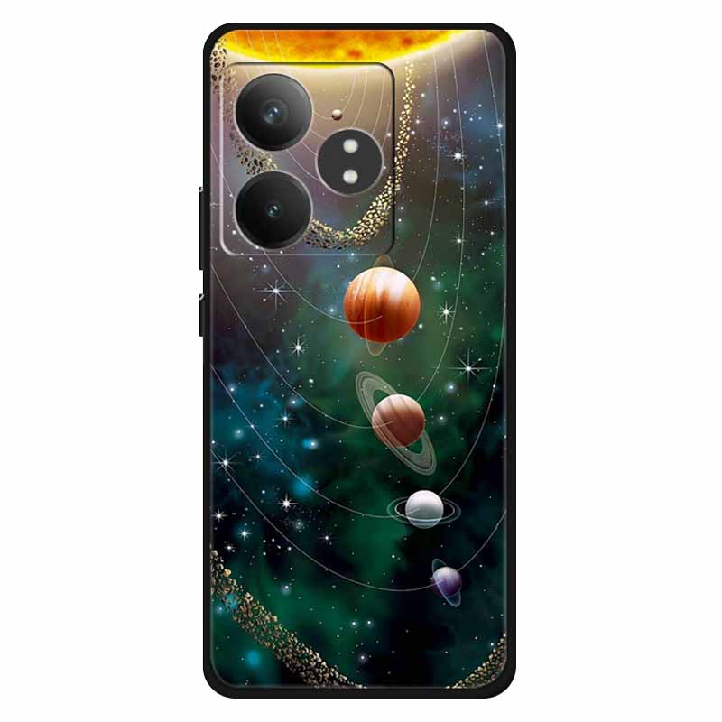 Чехол Для Realme GT 6T / GT 6 Чехлы Силиконовый Планета Расписной ТПУ Мягкая Задняя Крышка Телефона Для RMX3853 Защитный Чехол RMX3851 GT 6
