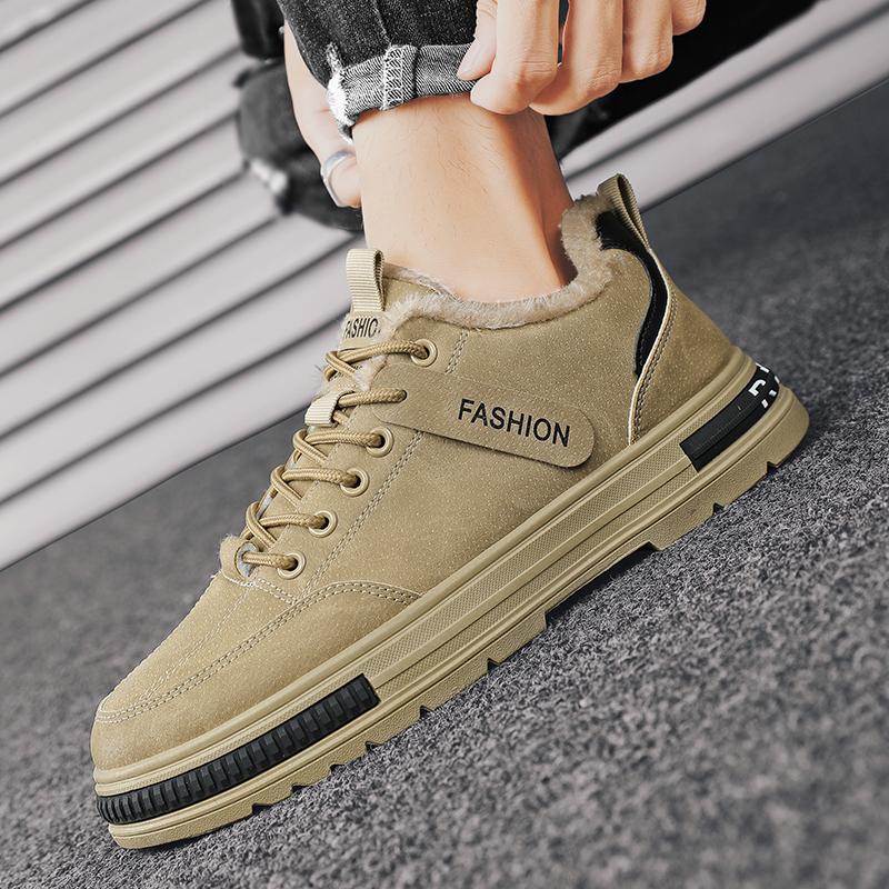 Зимние мужские толстые и мягкие теплые и модные низкие хлопковые туфли повседневные хлопковые туфли рабочая защитная обувь