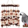 Large Parrot Chewing Toys Color Wooden Bird Cage Toy Natural Corn Nuts Parrot Toy for African Grey