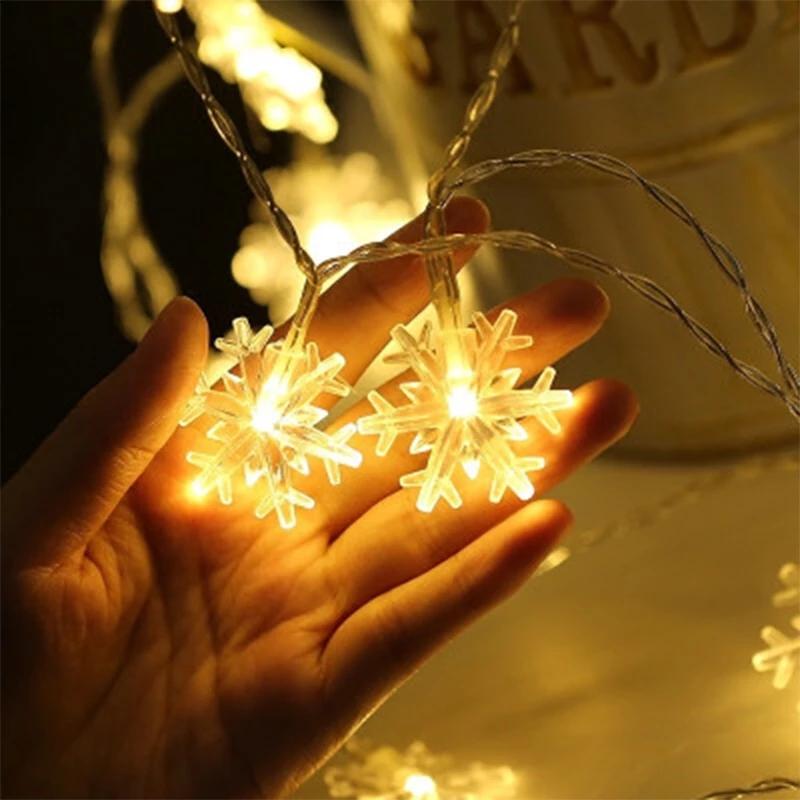 Snowflake LED Light Christmas Decor For Home Hanging Garland Christmas Ornaments Xmas Tree Decor Noel Navidad 2024 New Year 2024