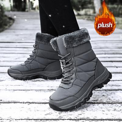 Зимние ботинки для женщин Теплая плюшевая подкладка Сапоги до середины икры Водонепроницаемые сноубутсы Противоскользящие Износостойкие Уличные кроссовки для женщин