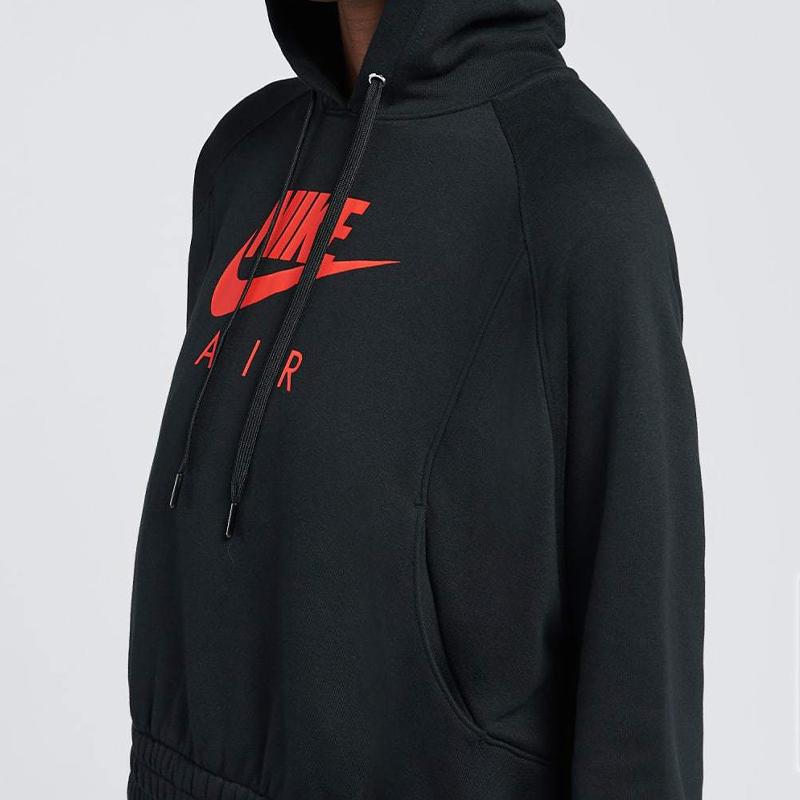 Nike Спортивная одежда Air Fleece Logo Print Short Casual Hoodie Women Hoodies Black CU6562-011