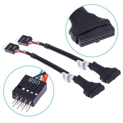 Кабель-адаптер USB 3.0 20-контактный штекер на USB 2.0 9-контактный разъем для материнской платы