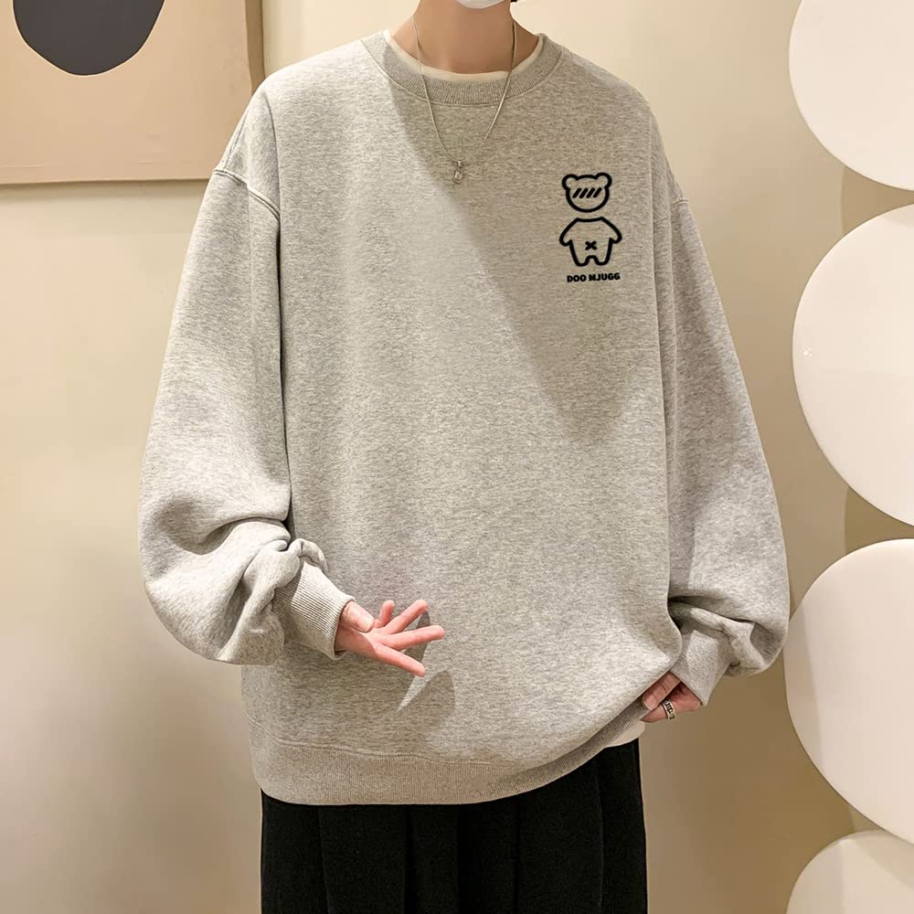 Foxseon Oversized Long Crew Loose Stylish Solid Men's T-Shirt, Sleeve, Neck, Autumn/Winter Wear, Fit, Cute, Casual, Stylish, Comfortable, Popular,