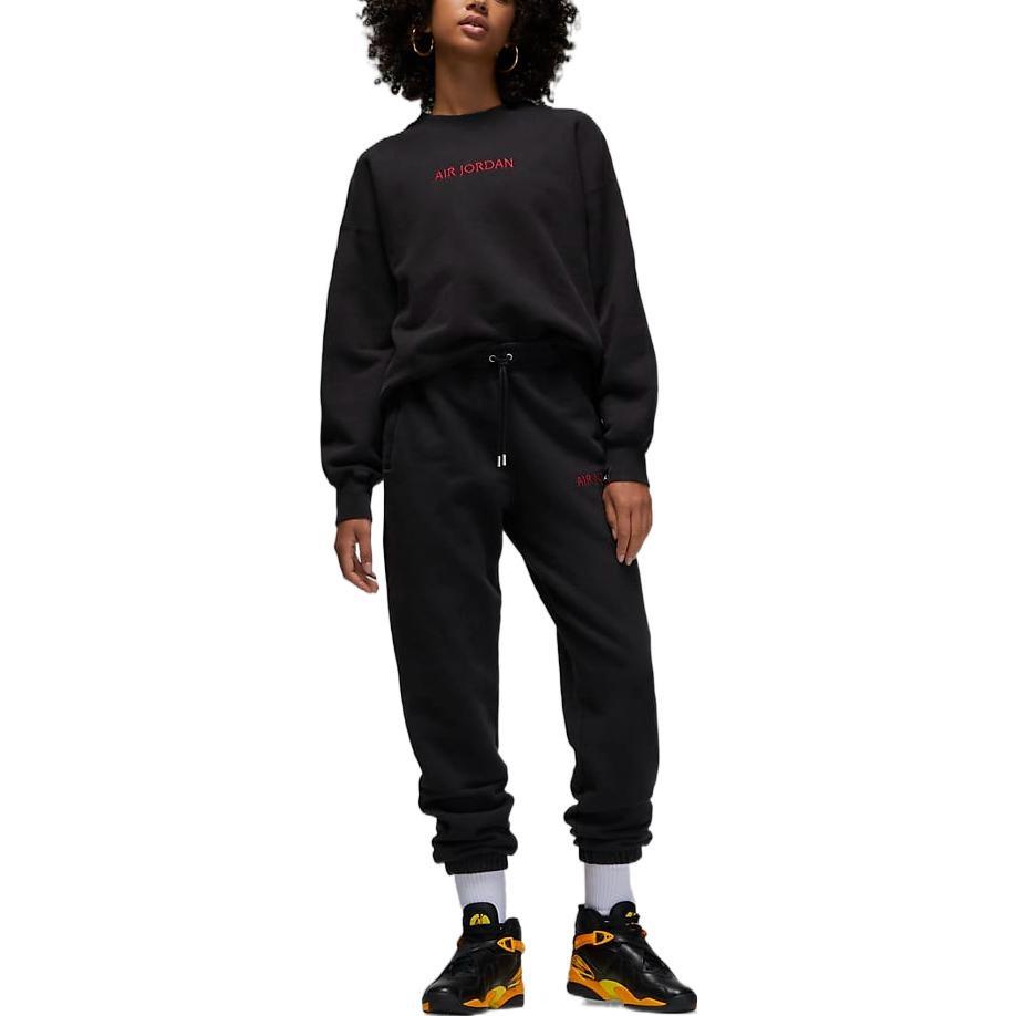 (WMNS) Air Jordan Worldmark Crewneck Sweatshirt 'Black' Women's DV6470-010