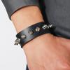 European and American Punk Style 2 Row Spiked Leather Bracelet Personality Trend Rock Men's Bracelet Bracelet