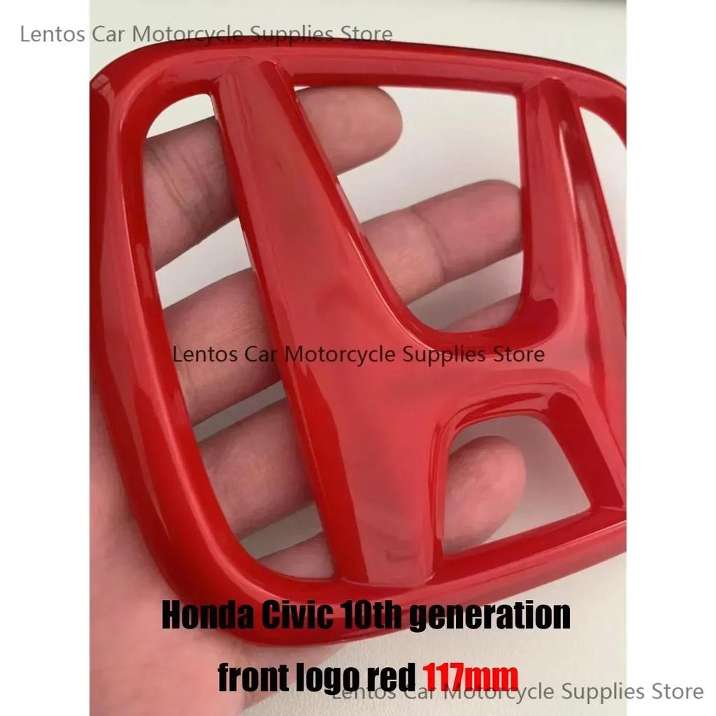 AQF1 Car Modification Suitable for Honda 10th Accord/Civic Black Red Front Logo Covered Rear Logo Steering Wheel Modification Decor
