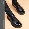 Fashion Men's Business Patent Leather Dress Shoes Big Head Casual Shoes for Men Anti Slip Comfort Fad Wedding Banquet Party Formal Shoes