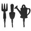Set of 3 Country Living Cast Iron Wall Hooks - Garden Tools