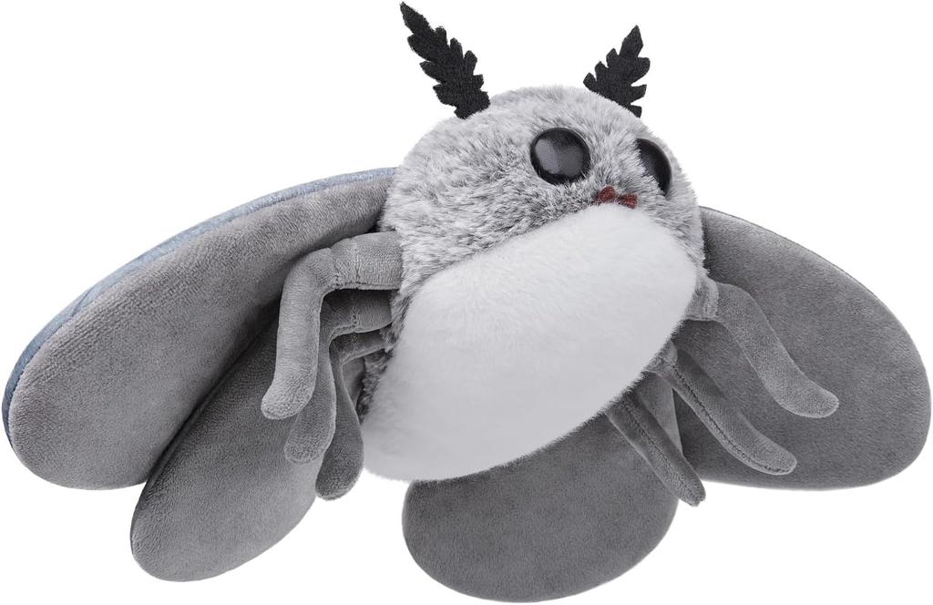 ZHONGXIN MADE Милая плюшевая игрушка Моль, Белая моль мягкая игрушка 11 дюймов, Ручной работы большая плюшевая модель насекомого Человек-мотылек, Уникальная коллекция плюшевых игрушек в подарок