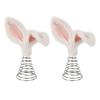 Yousheng Easter Tree Topper Bunny Ears Plush Rabbit Ornament Spring Metal Decoration for Cute Easter Trees Home Decor Party Supplies