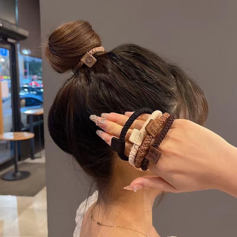 Минималистский набор резинок для волос Twist, мягкие, эластичные, повседневные, универсальные резинки для волос с хвостиком
