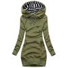 Women Hoodie Dress Casual Solid Color Sweater Camouflage Long Sleeve Drawstring Pullover Sweatshirt Autumn Winter Slim Fit Cotton