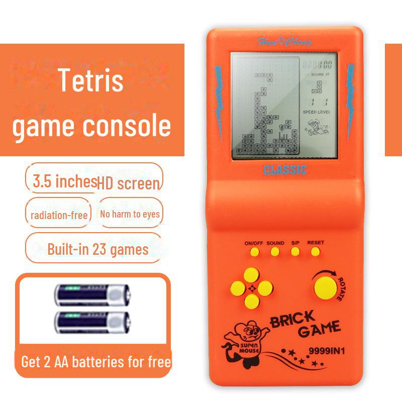 «Классическая портативная игровая консоль с большим экраном и ретро-тетрисом для детей»