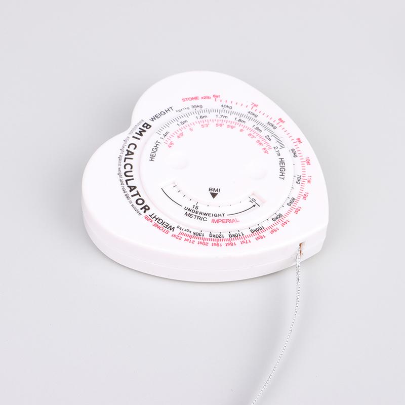 150 см/60 дюймов лента для измерения индекса массы тела в форме сердца, точная лента для измерения индекса массы тела, калькулятор индекса массы тела, измерительная линейка, портной, инструмент для проектирования одежды, измерительный инструмент