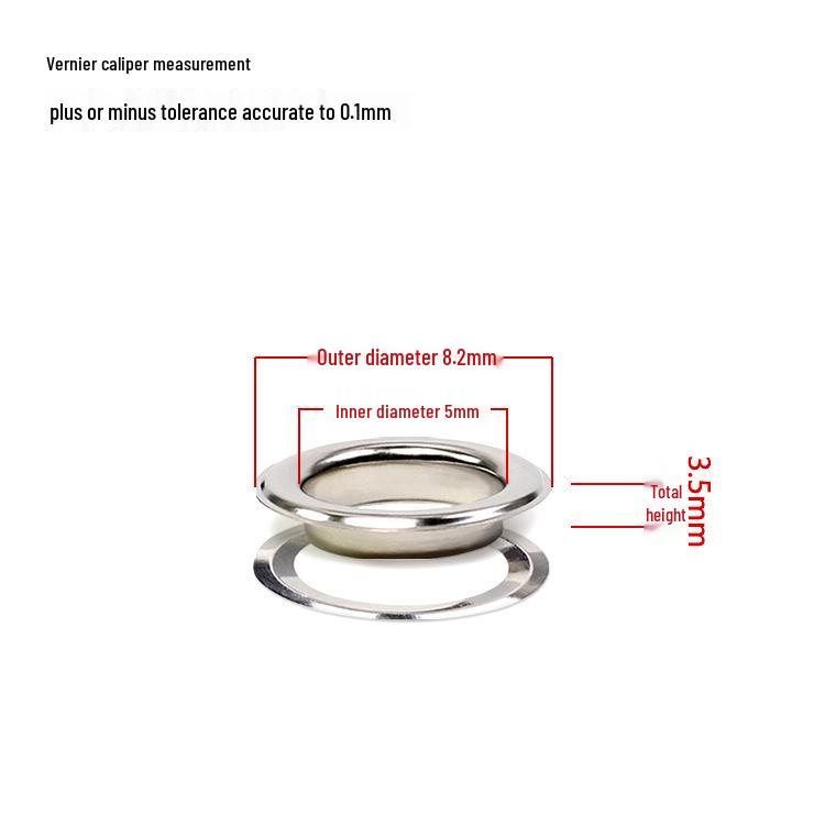 Iron Eyelet Button, Hollow Rivet, Metal Grommet for Light Box Cloth & Paper Tags