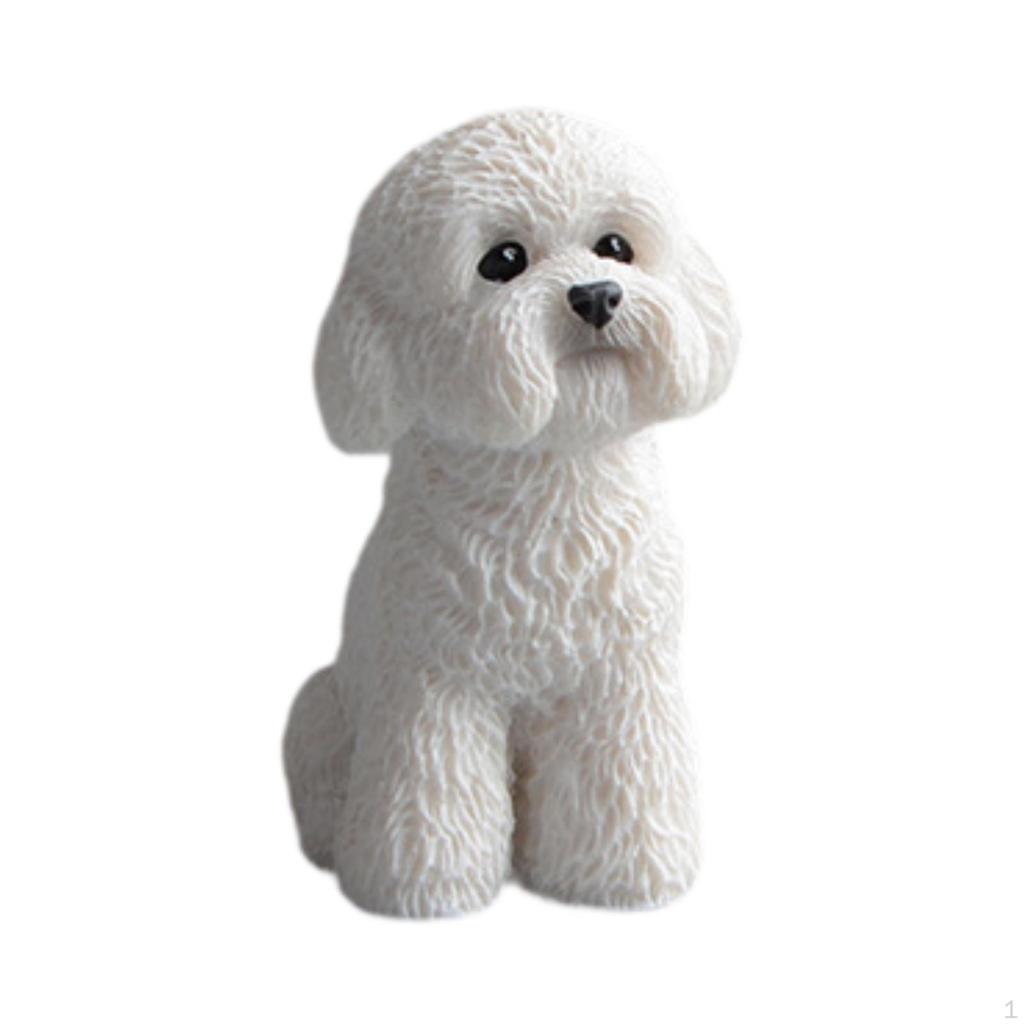 Миниатюрная фигурка собаки, украшение для приборной панели автомобиля, художественные поделки, творческое украшение из смолы для рабочего стола