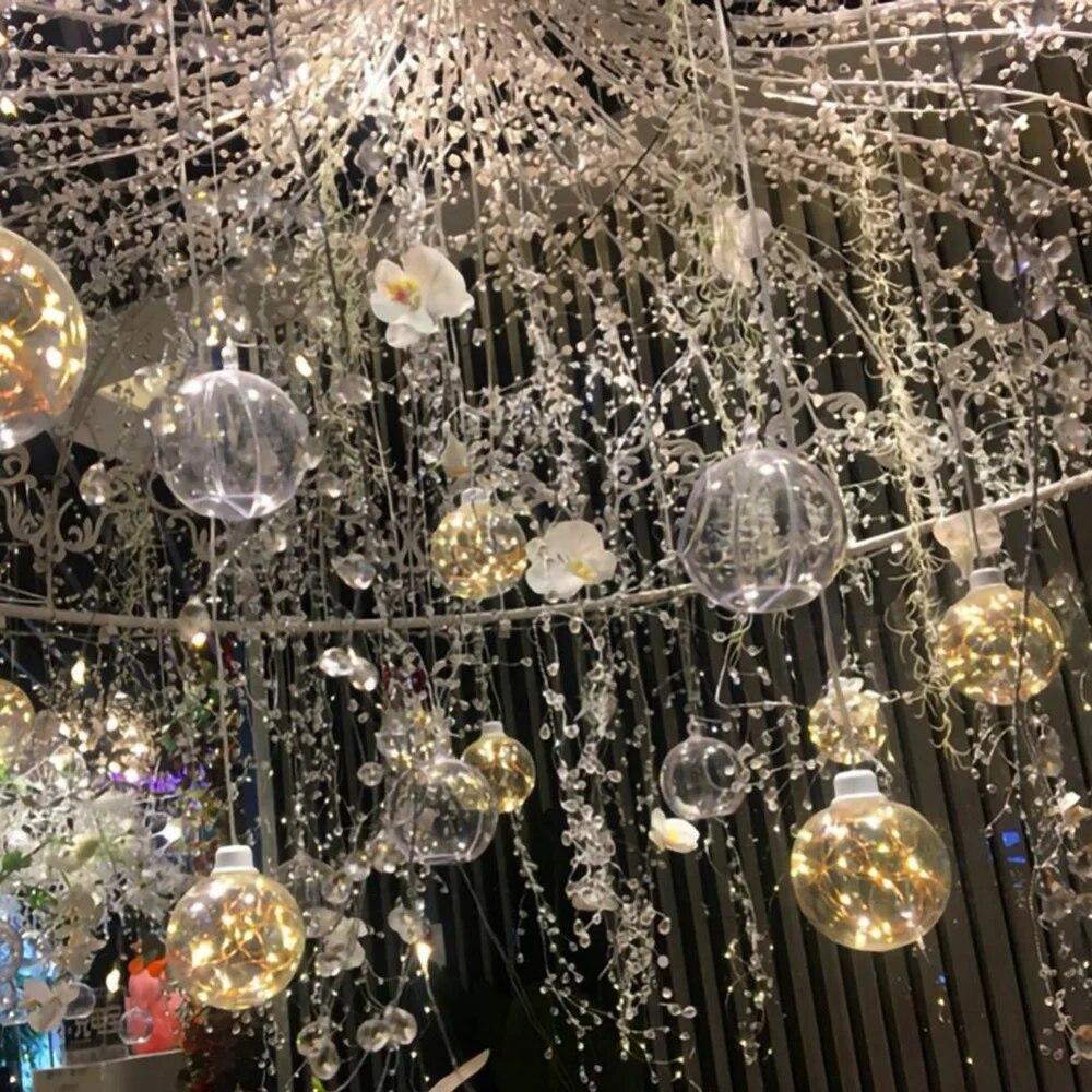 1.2M Crystal Ball Beads Strands Wedding Venue Layout Hanging Crystal Glass Bead Curtain For Wedding Christmas Tree Decor