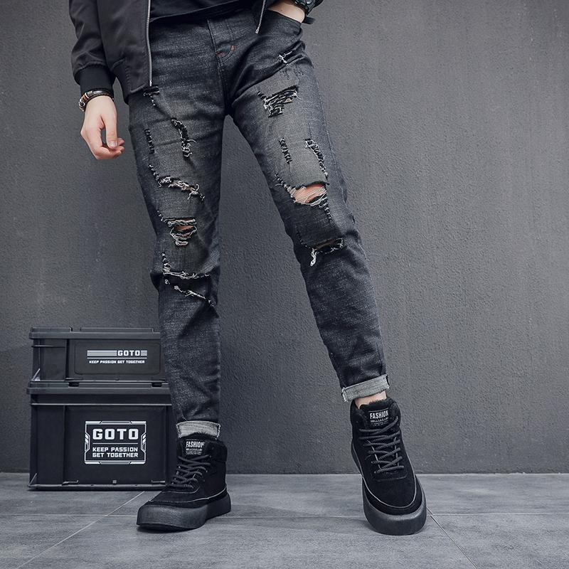 Winter Men's Plus Velvet Warm Fashion Trend High Top Cotton Shoes Snow Boots Casual Cotton Shoes 39-46