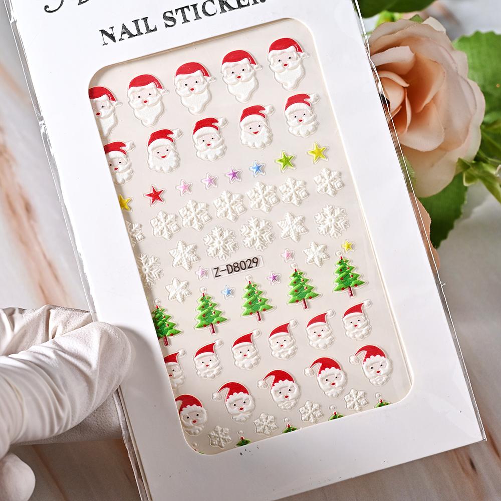 1pc 5D Bee Butterfly Flower Embossed Nail Sticker Self-Adhesive Acrylic Sunflower Engrave Decal Manicure Slider Decoration6x10cm