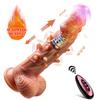 Толкающий фаллоимитатор Вибратор Секс-игрушка Реалистичный фаллоимитатор с толкающим режимом вибрации Анальная стимуляция точки G Нагревательный фаллоимитатор Секс-игрушка для взрослых для женщин-геев