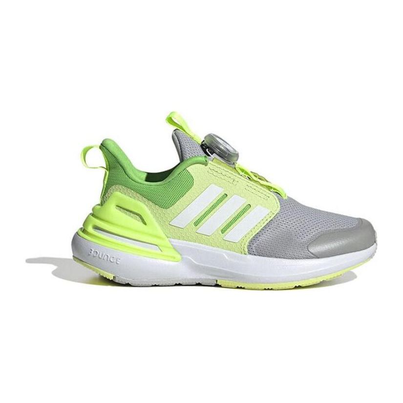 Adidas Rapidasport Boa Round Head Buckle Shock Absorbing Wear Resistant Breathable Low Top Running Shoes Kids Running Shoes Gray Green IE4542