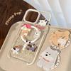 Cartoon Magnetic Stand 17Promax Cute Puppy for IPhone16 Phone Case 14 for 13 Anti-fall 12 Soft Cover