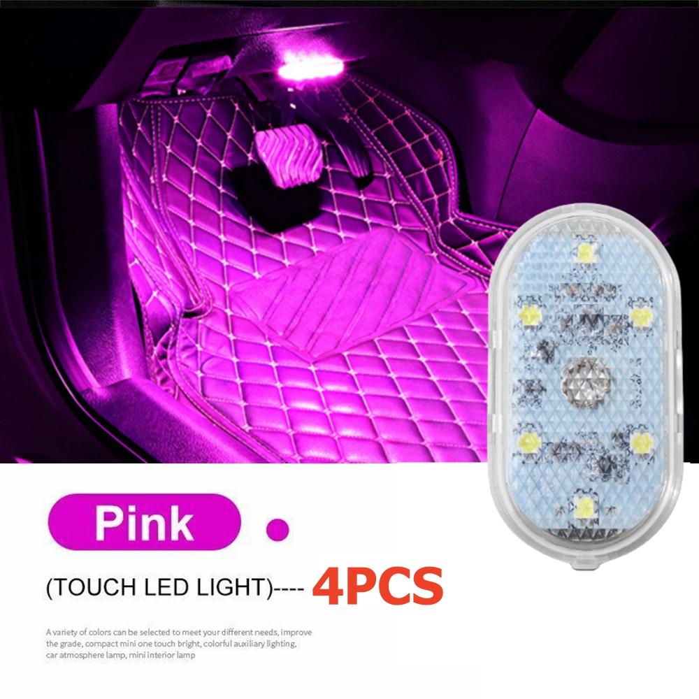 4шт беспроводной светодиодный светильник магнитный сенсорный светильник автомобильный магниты на крышу потолочный светильник ночник для чтения лампа для чтения салонное освещение автомобиля