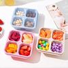 4 шт. ланч-бокс для детей, многоразовые контейнеры для закусок с 4 отделениями, коробка для бенто для школьных работ, путешествий