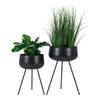 House Nordic Pots à fleurs 2 pcs Kira Noir
