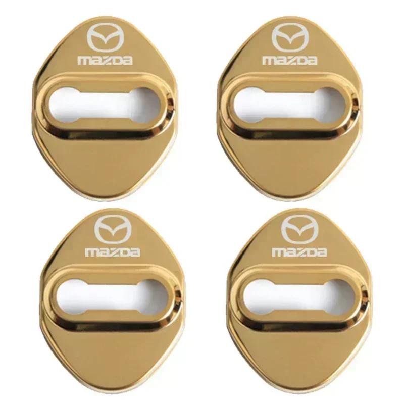 2025 Горячие 4 шт. Накладки на замки дверей автомобиля Антикоррозийные пряжки-наклейки для Mazda CX-4 CX-5 CX-3 Atenza Axela 3 6 Grand Tourer Стиль Аксе