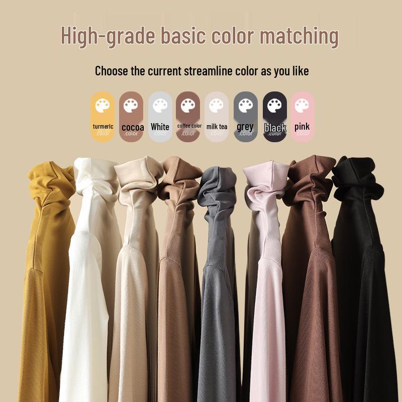 Women's 240g Modal High Collar Slim Fit Long Sleeve T-Shirt - 2025 Spring/Autumn Collection