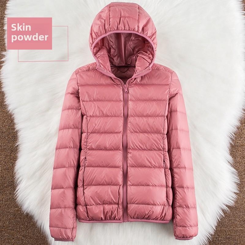 Женская осенняя белая куртка-пуховик с капюшоном, ветрозащитная, теплая, повседневная, зимняя, S-6XL