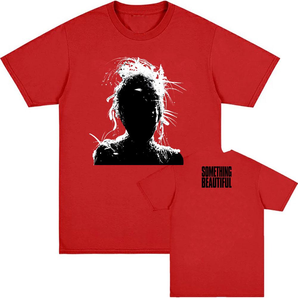 Майка с альбомом Майли Сайрус Something Beautiful Хлопковая летняя футболка с коротким рукавом для мужчин, унисекс, уличная одежда, графические футболки с певицей