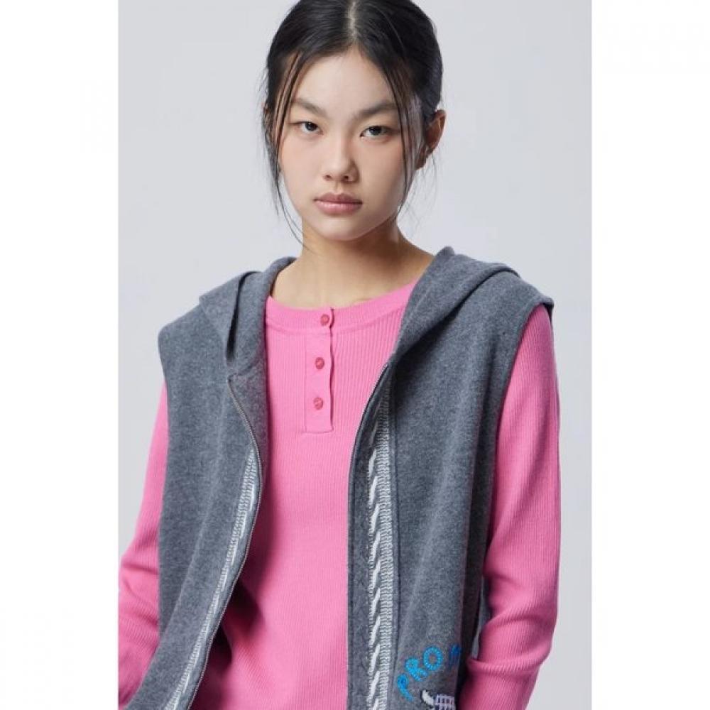 Benetton Intarsia Dog Hooded Knit Vest Bakvf1611