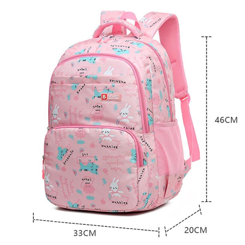 Sweet Cute Lightweight Casual Schoolbag Boy and Girl Backpack Waterproof and Wear-resistant Elementary School Schoolbag Suitable for School Students