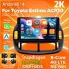 Android 14 Carplay Car Radio For Toyota Estima ACR30 2000 - 2005 Multimedia Video Player Navigation Stereo AI Voice 360 Camera
