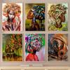 Graffiti Art African Black Woman Posters And Prints Abstract African Girl Canvas Paintings On The Wall Art Pictures Wall Decor