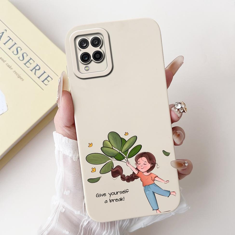 Чехол Funda для Samsung A12 Case A125F Силиконовый Милый Kawaii Роскошный Модный Цветочный Чехол для Телефона Samsung Galaxy A12 Ударопрочный